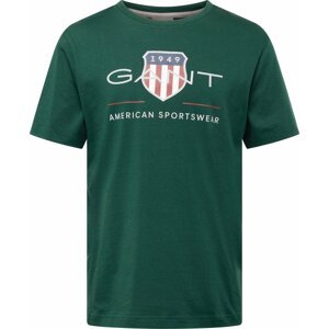 Tričko Gant modrá / zelená / červená / bílá