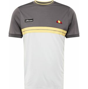 Funkční tričko 'Vernon' Ellesse žlutá / světle šedá / černá / bílá