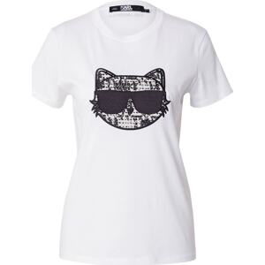 Tričko 'CHOUPETTE' Karl Lagerfeld černá / bílá