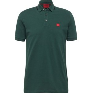 Tričko 'Deresino' HUGO tmavě zelená / červená / černá