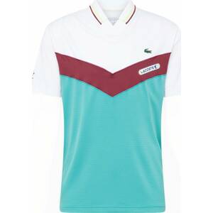 Funkční tričko Lacoste Sport tyrkysová / zelená / karmínově červené / offwhite
