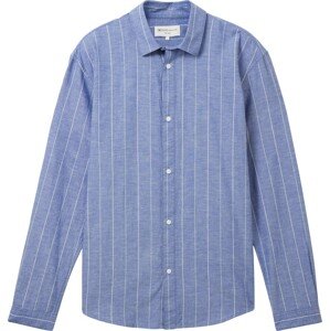 Košile Tom Tailor Denim kouřově modrá / bílá