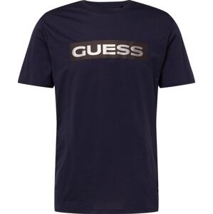 Tričko Guess námořnická modř / antracitová / stříbrná