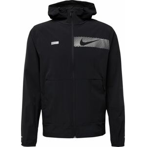 Sportovní bunda Nike černá / stříbrná