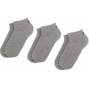 Sada 3 párů nízkých ponožek unisex Fila Calza F9100 Grey 400