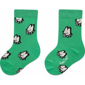 Sada 2 párů dětských vysokých ponožek Happy Socks KDDB02-7300 Zelená