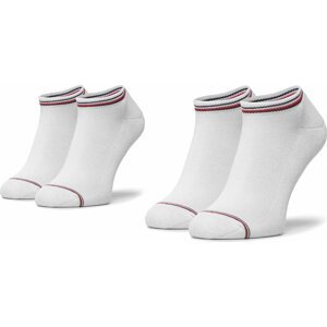 Sada 2 párů pánských nízkých ponožek Tommy Hilfiger 100001093 White 300