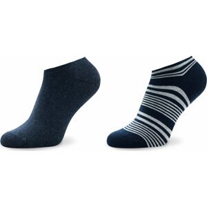 Sada 2 párů pánských nízkých ponožek Tommy Hilfiger 701222637 Navy 002