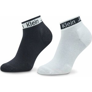 Sada 2 párů pánských nízkých ponožek Calvin Klein Jeans 701223257 White/Black 001