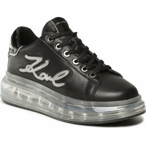 Sneakersy KARL LAGERFELD KL62610F Black Lthr W/Silver