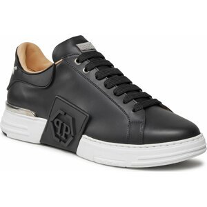 Sneakersy PHILIPP PLEIN Lo-Top Sneakers Phantom Kick$ Leather Hexagon FABS USC0263 PLE010N Black / White 0201