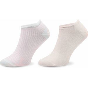 Sada 2 párů dámských nízkých ponožek Tommy Hilfiger 701222650 Light Pink 039
