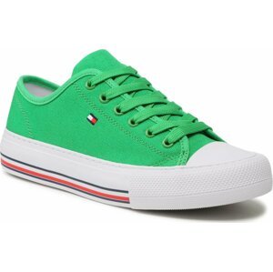 Plátěnky Tommy Hilfiger Low Cut Lace-Up Sneaker T3A9-32677-0890 Green 405