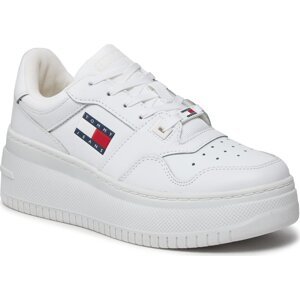 Sneakersy Tommy Jeans Tjw Retro Basket Flatform Ess EN0EN02506 White YBS