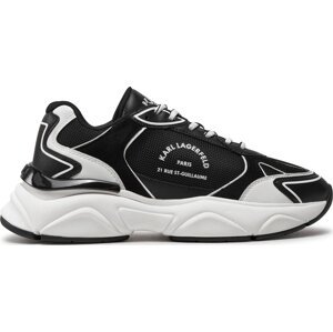 Sneakersy KARL LAGERFELD KL56538 Black Lthr/Textile 400