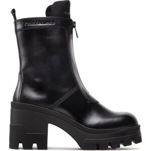 Polokozačky Calvin Klein Jeans Chunky Heeled Boot W/Zip YW0YW00728 Black BDS