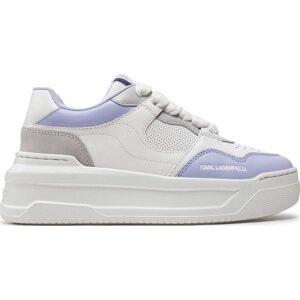 Sneakersy KARL LAGERFELD KL63323 White Lthr w/Lilac 01V