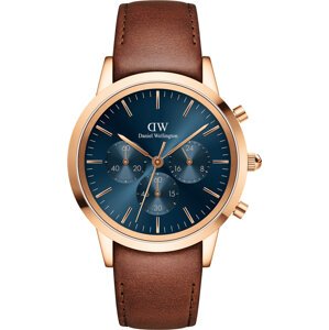 Hodinky Daniel Wellington Iconic Chronograph St Mawes Arctic DW00100639 Brown/Gold/Navy