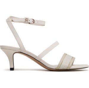 Sandály Tommy Hilfiger Th Webbing Mid Heel Sandal FW0FW07276 Weathered White AC0