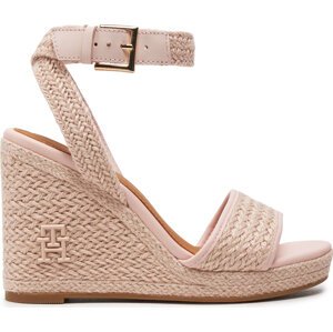 Espadrilky Tommy Hilfiger Th Rope High Wedge Sandal FW0FW07926 Whimsy Pink TJQ