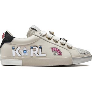 Sneakersy KARL LAGERFELD KL60144 Off White Lthr 0T1