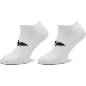 Sada 2 párů pánských nízkých ponožek Emporio Armani 306208 4R300 00010 Bianco