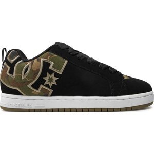 Sneakersy DC Court Graffik 300529 Black/Black/Green XKKG