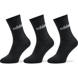 Klasické ponožky Unisex adidas Linear Crew Cushioned Socks 3 Pairs IC1301 black/white