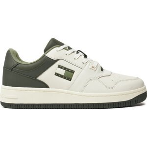 Sneakersy Tommy Jeans Tjm Basket Leather EM0EM01434 Zelená