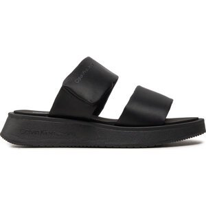 Nazouváky Calvin Klein Jeans Slide Double Strap Sandal Dc YW0YW01355 Černá