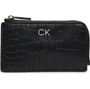 Pouzdro na kreditní karty Calvin Klein Ck Daily Zip Cardholder_Croco K60K612191 Černá