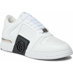 Sneakersy PHILIPP PLEIN Leather Lo-Top Sneakers AACS MSC3843 PLE075N White 01