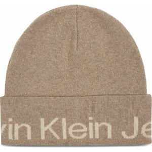 Čepice Calvin Klein Jeans Logo Beanie K60K611271 Šedá