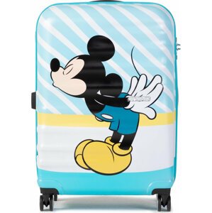 Střední Tvrdý kufr American Tourister Wavebreaker Disney 85670-8624-1CNU Mickey Blue Kiss