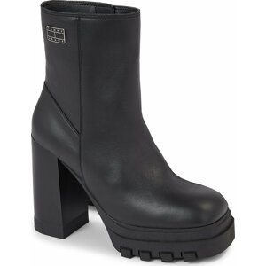 Polokozačky Tommy Jeans Tjw High Heel Ankle Boot EN0EN02256 Black BDS