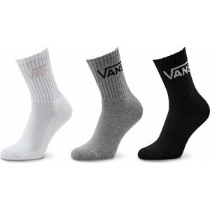 Sada 3 párů dámských vysokých ponožek Vans Classic VN0A49ZF9RP1 Whtgy