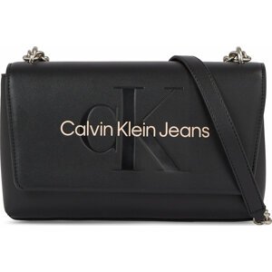 Kabelka Calvin Klein Jeans Sculpted Ew Flap Conv25 Mono K60K607198 Black With Rose 01F