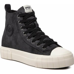 Plátěnky ONLY Shoes Onlivv-10 Pu High Sneaker 15272208 Black