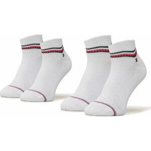 Sada 2 párů pánských nízkých ponožek Tommy Hilfiger 100001094 White 300