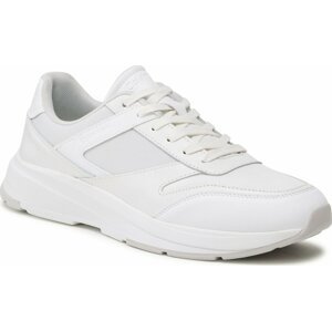 Sneakersy Calvin Klein Low Top Lace Up Mix HM0HM00901 White/Light Grey 0K8