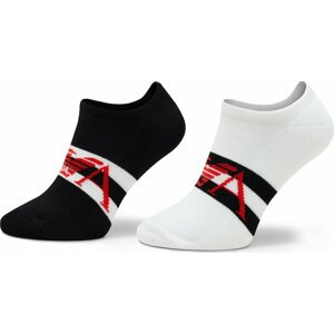 Sada 2 párů pánských ponožek Emporio Armani 306228 3R300 00911 Bianco/Nero