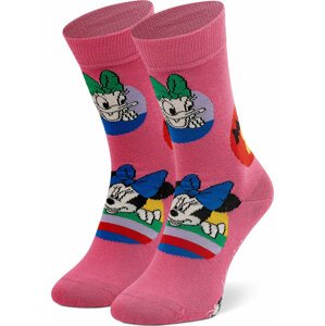 Vysoké dětské ponožky Happy Socks KDNY01-3302 Růžová