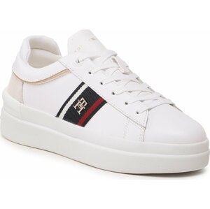 Sneakersy Tommy Hilfiger Corp Webbing Court Sneaker FW0FW07387 White YBS