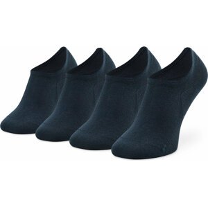 Sada 2 párů pánských nízkých ponožek Tommy Hilfiger 382024001 Navy 012