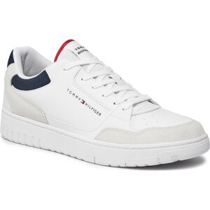 Sneakersy Tommy Hilfiger Th Basket Core Lth Mix Ess FM0FM05058 White YBS