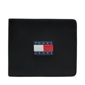 Velká pánská peněženka Tommy Jeans Tjm Heritage Leather Cc Wallet AM0AM12082 Black BDS