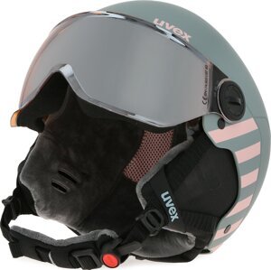 Lyžařská helma Uvex Rocket jr. 5662637005 Rhino / Blush Mat