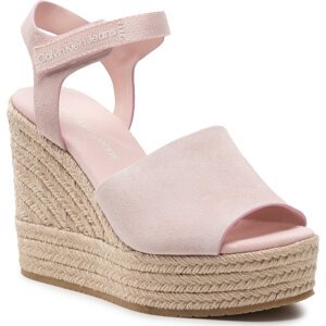 Espadrilky Calvin Klein Jeans Wedge Sandal Ankle Clip Su YW0YW00571 Pale Conch Shell TFT