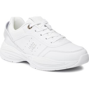Sneakersy Tommy Hilfiger Tech Heel Runner FW0FW07701 White YBS