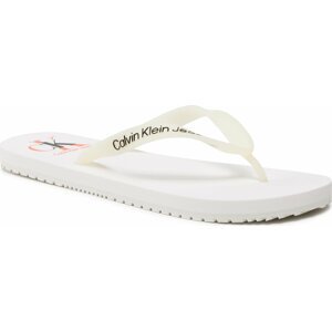 Žabky Calvin Klein Jeans Beach Sandal Logo YM0YM00656 White YBR